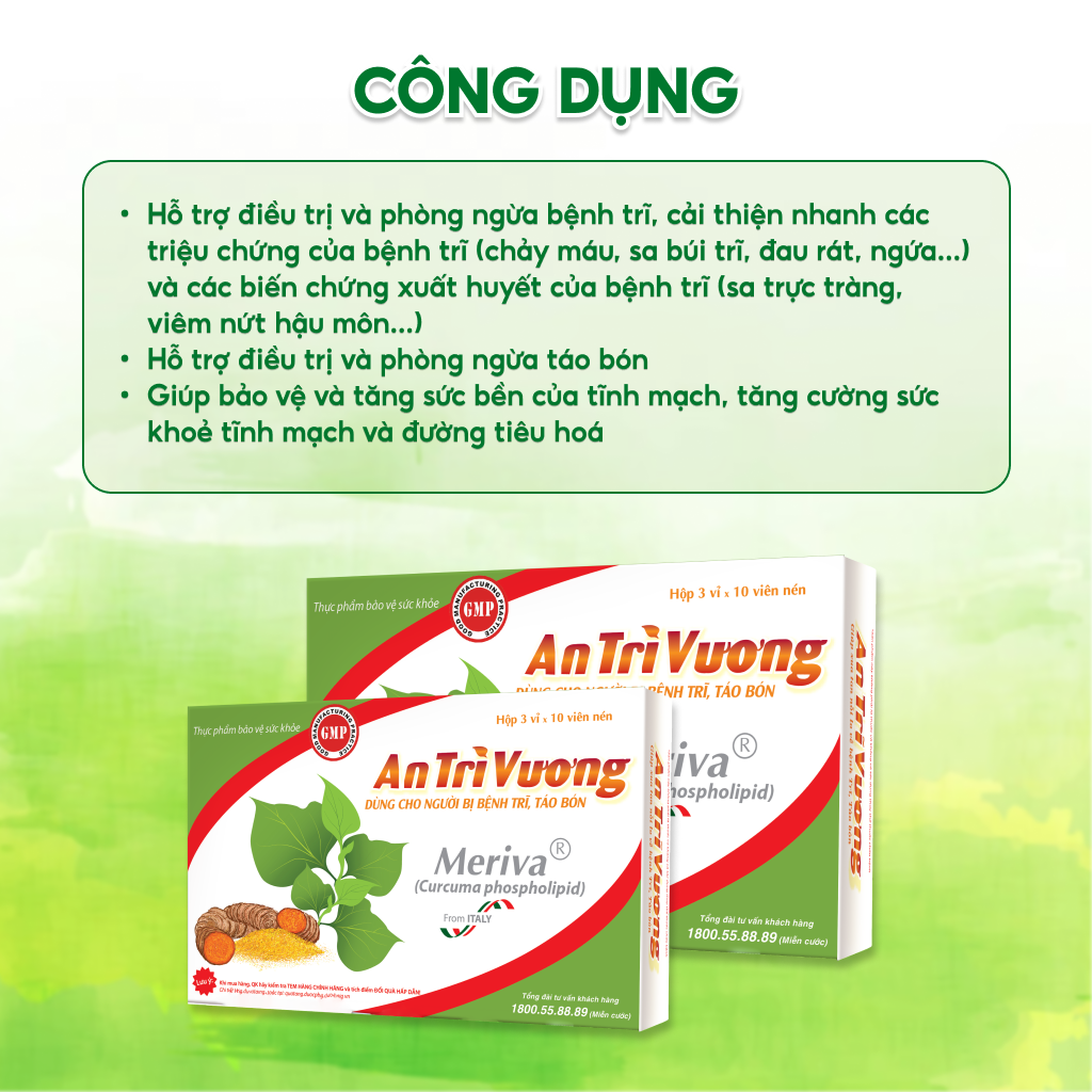 An Trĩ Vương Hỗ Trợ Cải Thiện Táo Bón Giúp Thanh Nhiệt, Giải Độc Có Thể Sử Dụng Cho Phụ Nữ Có Thai Hộp 30 Viên