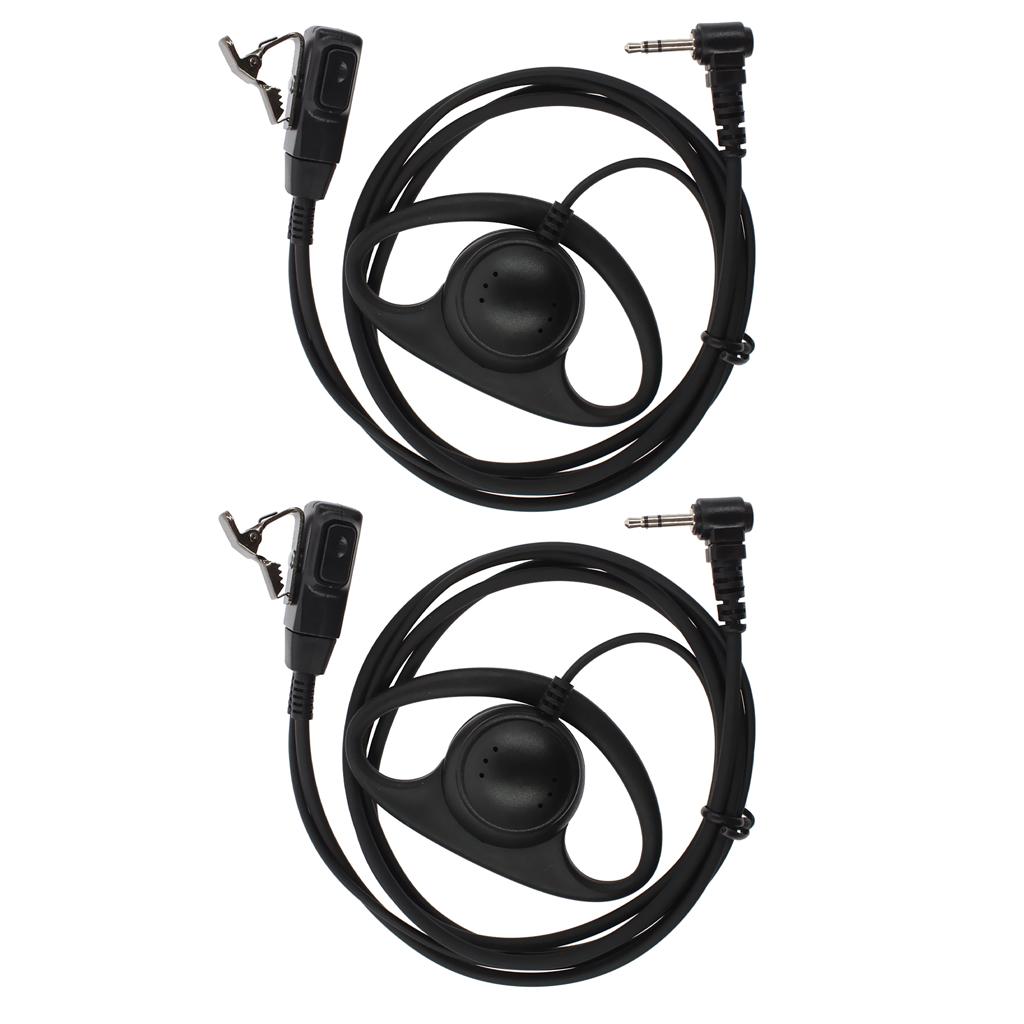 D Shape Earpiece Headset PTT For  COBRA Two Way Radio Walkie Talkie