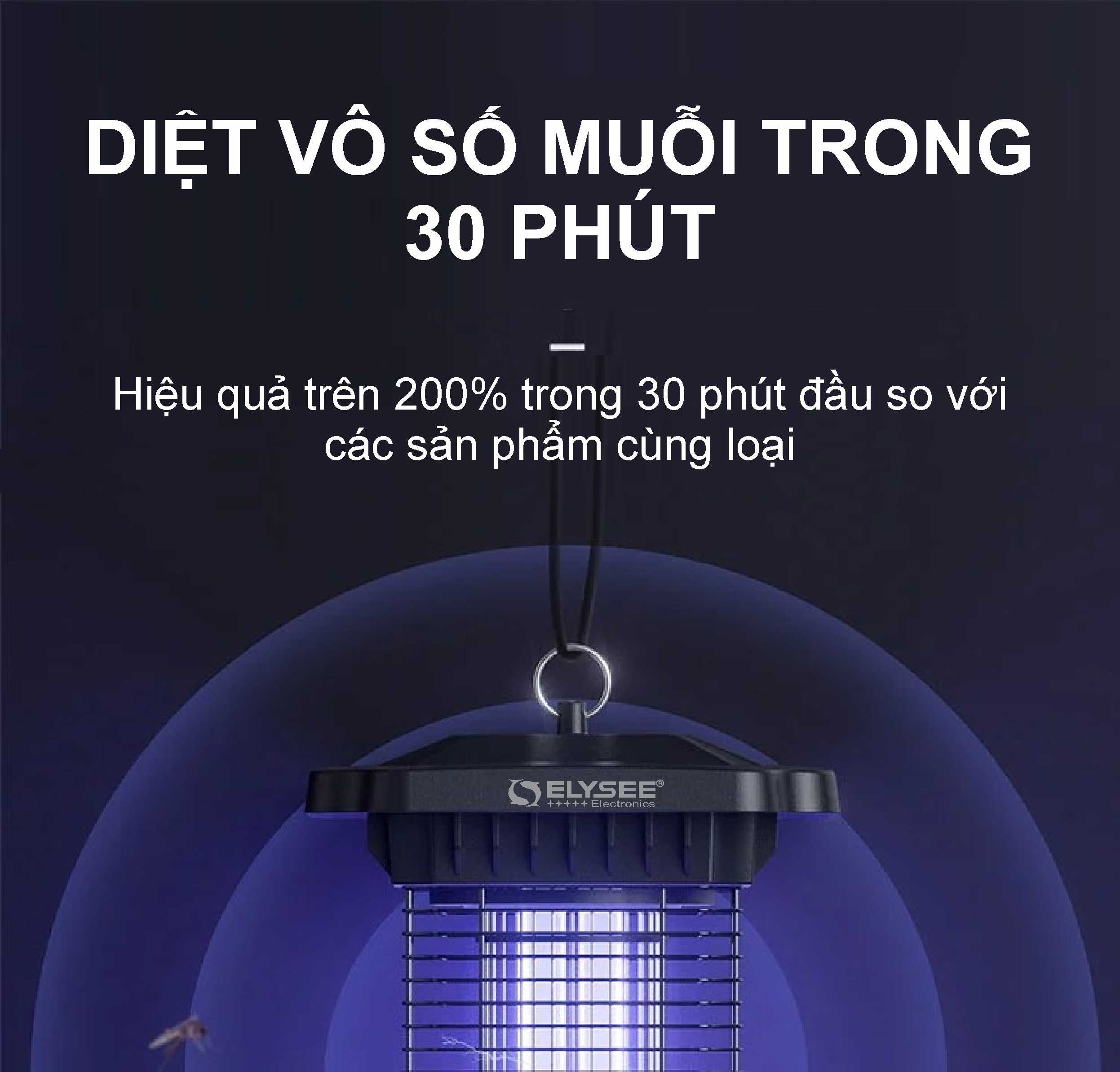 Đèn diệt muỗi và côn trùng ngoài trời Elysee SUPERNOVA-E15- Hàng chính hãng