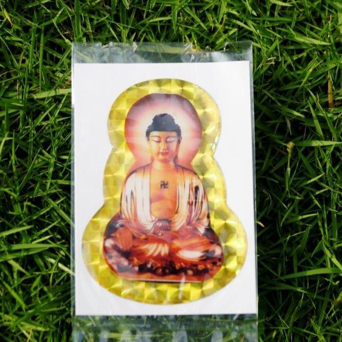 Tấm Decal dán xe Phật Tổ - Bồ Tát phản quang 3D dán xe