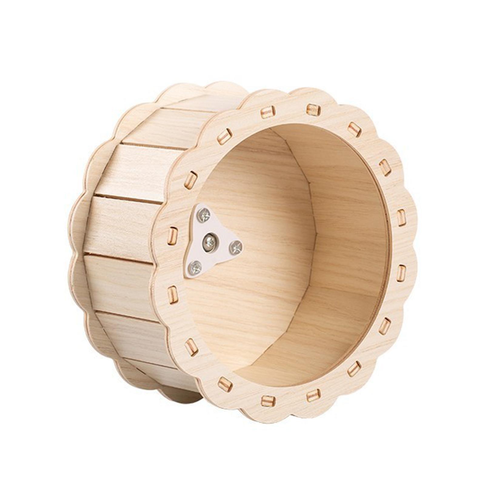 Hamster Wooden Running Wheel Exercise Wheel Toys Noiseless Roller Rat Silent