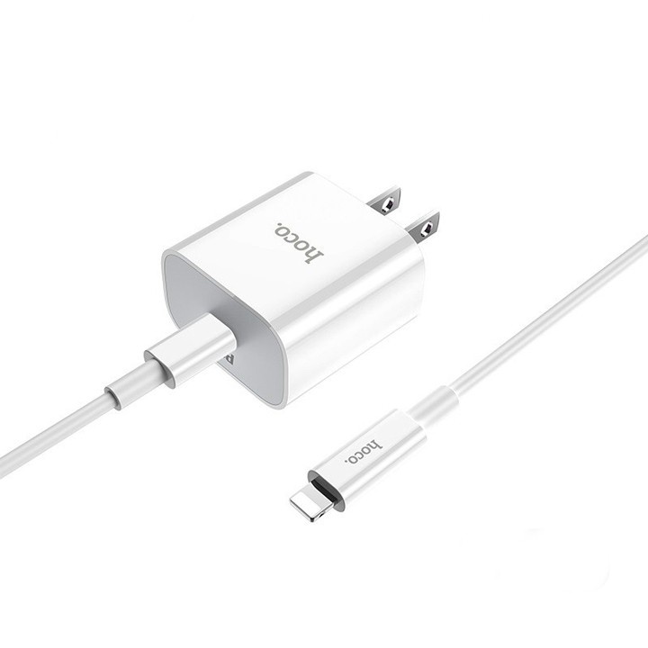 Bộ Sạc Nhanh PD 20W Cho iPhone, iPad Hoco C76 Plus - Chuẩn Type-C To IP - Hàng Chính Hãng