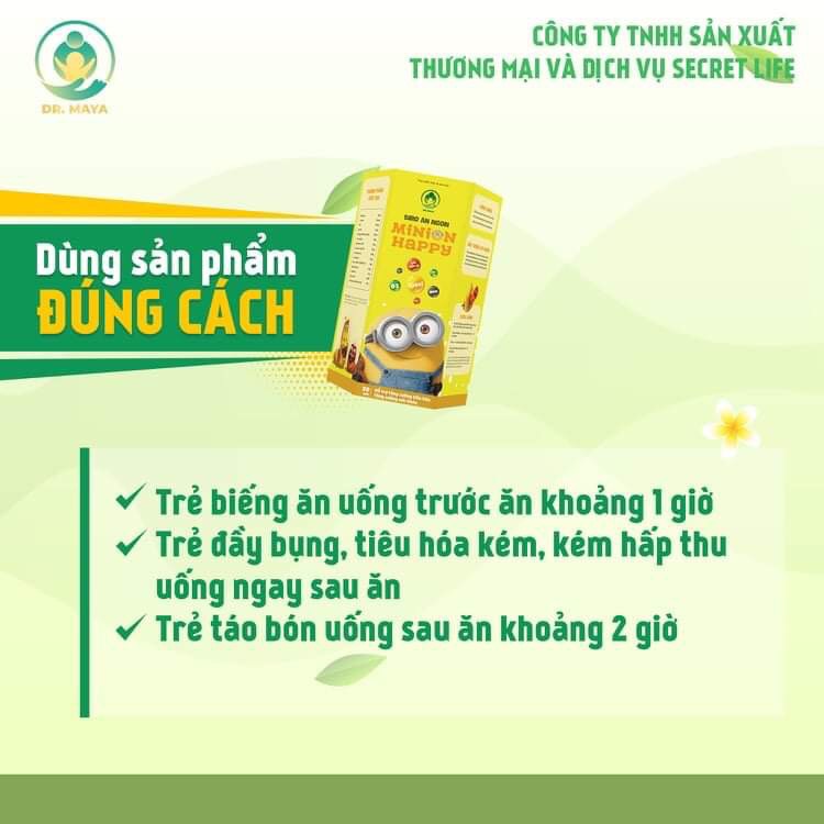 Siro ăn ngon MINION Happy 30 gói - 10ml/gói - Hàng chính hãng - Freeship - T.ố.t nhất cho bé , cung cấp chất dinh dưỡng, giúp bé ăn ngon miệng, tăng cân phát triển