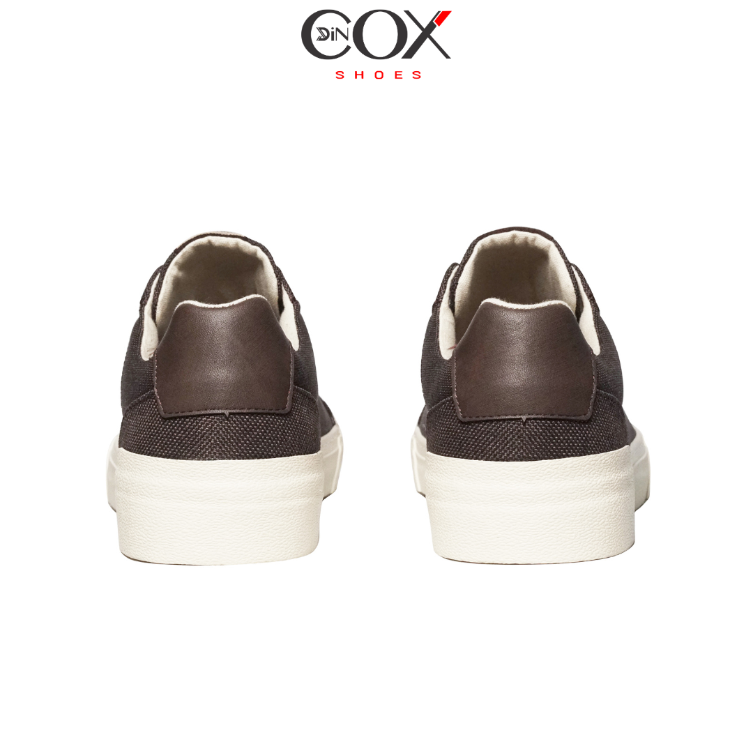 Giày Vải Sneaker Canvas Đế Bằng Nam DC30 Brown Dincox