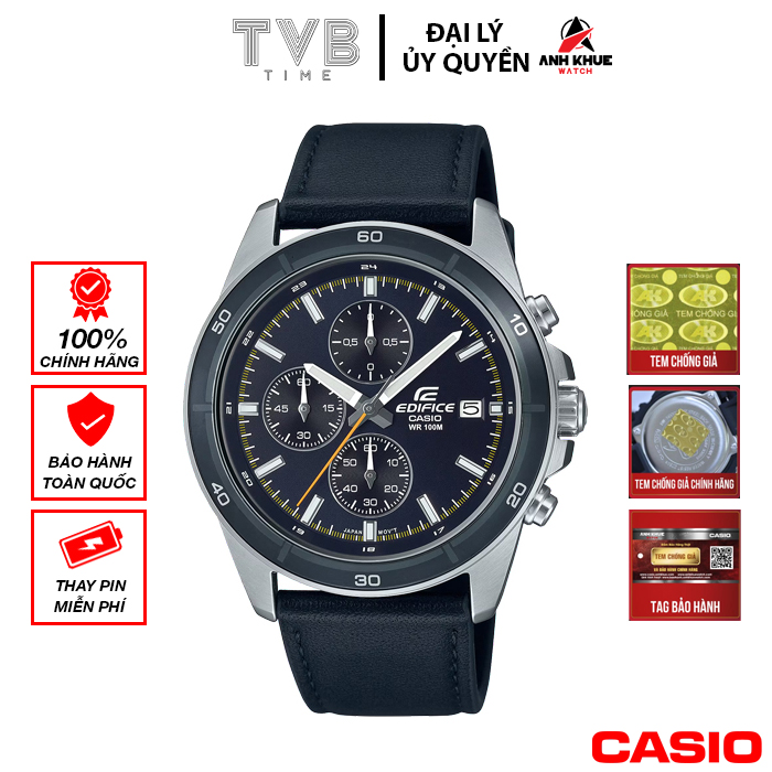 Đồng hồ nam dây da Casio Edifice chính hãng EFR-526L-2CVUDF