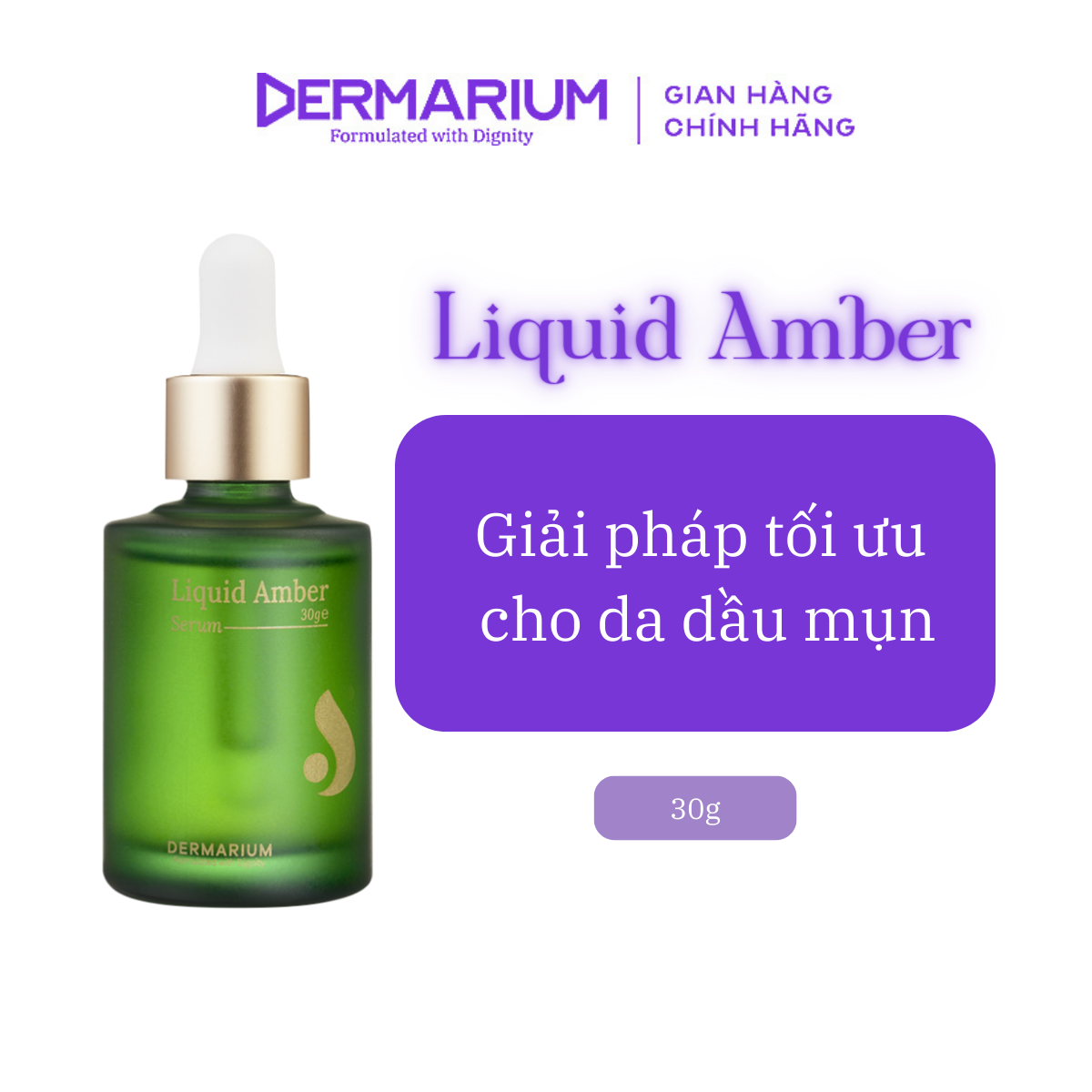 Serum (Tinh Chất) Giảm Viêm Cho Da Mụn Dermarium Liquid Amber
