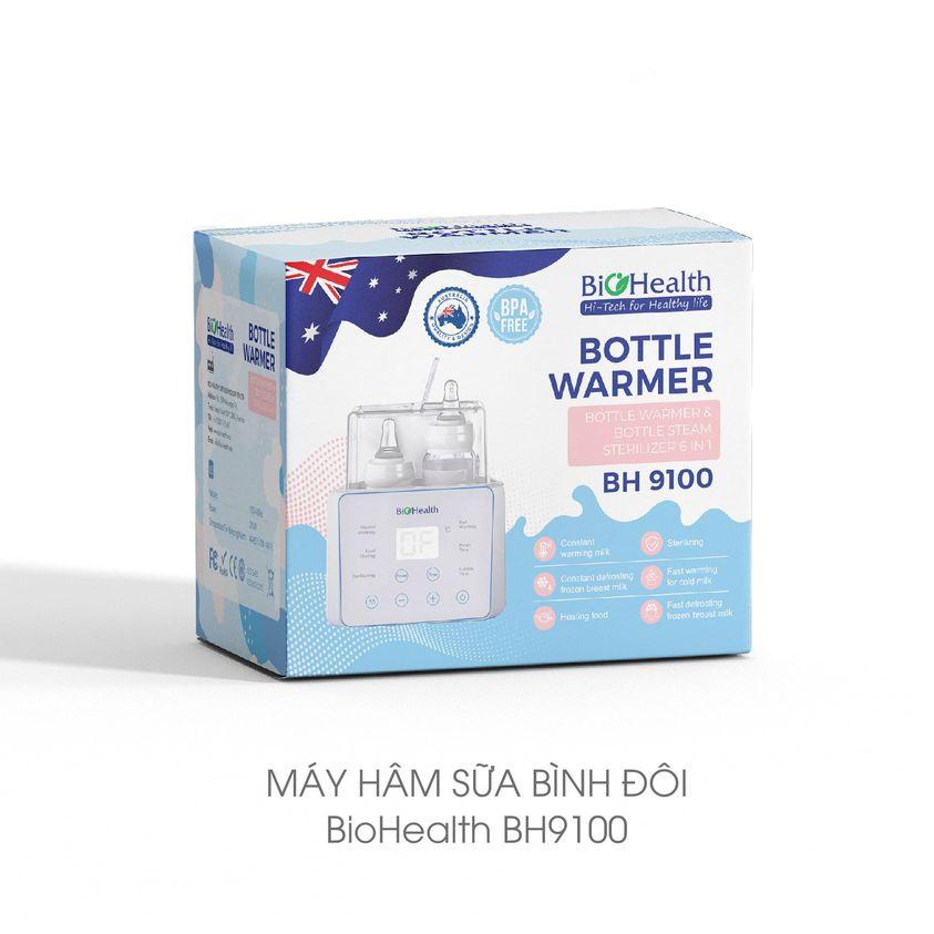 Máy hâm sữa tiệt trùng BioHealth BH9100 thiết kế sang trọng, hâm nóng đều 2 bình tiết kiệm thời gian