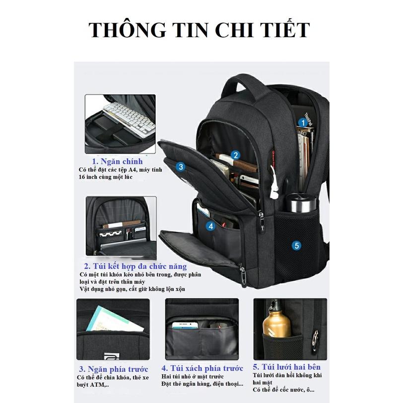 Balo Laptop Cavaly Balo CHỐNG SỐC Đi Học Công Sở Nam Nữ Đựng Vừa Laptop Thiết Kế 3 ngăn 8670-18