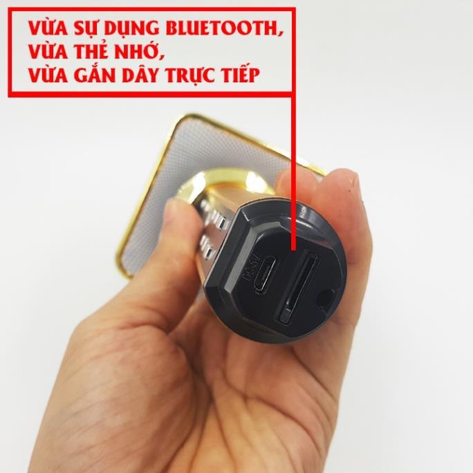 Micro karaoke bluetooth SD18 hát trên điện thoại tích hợp loa - Mic không dây