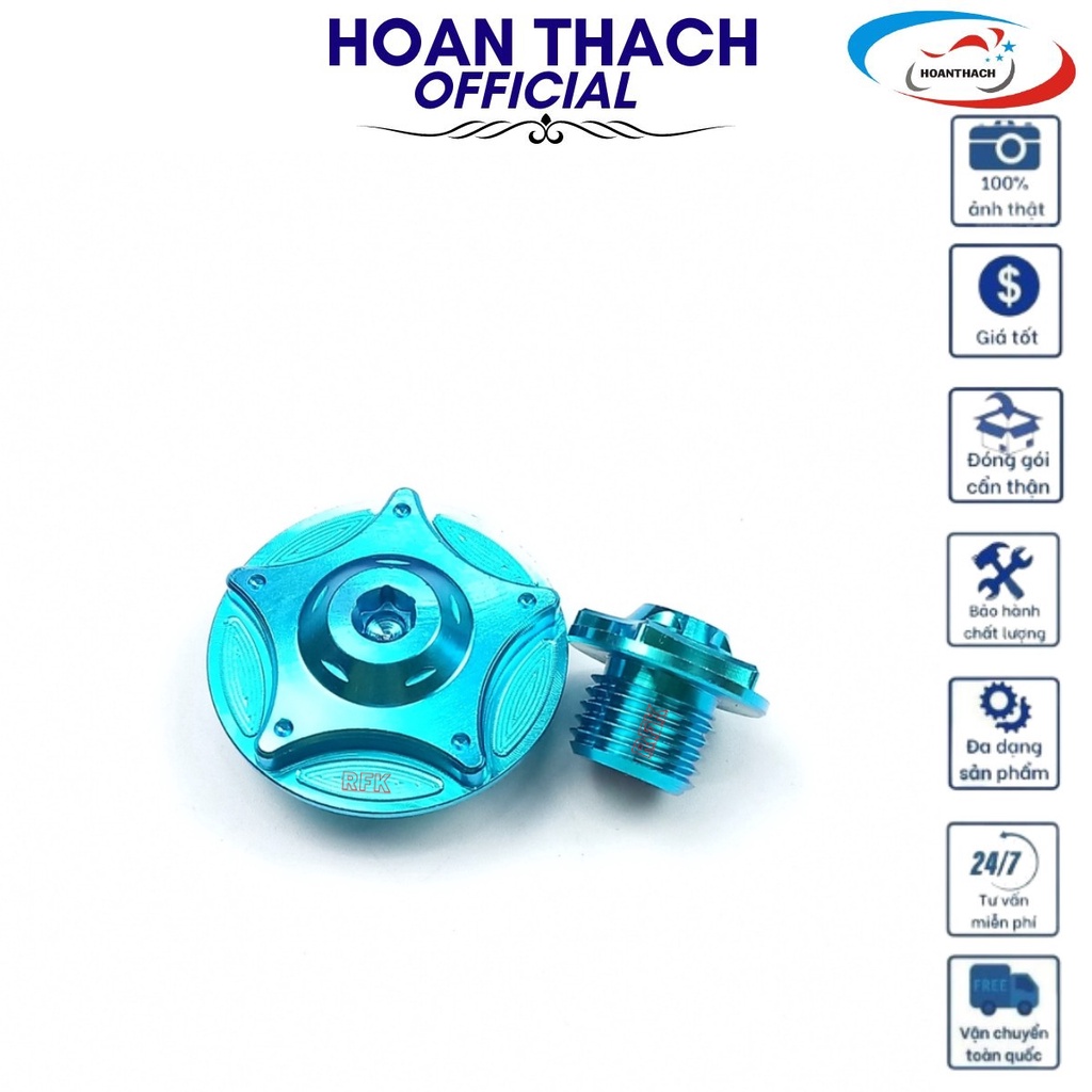 Ốc Mâm Lửa Gr5 Titan Honda (Màu Xanh Lục Bảo) dùng cho nhiều dòng xe HOANTHACH SP001164