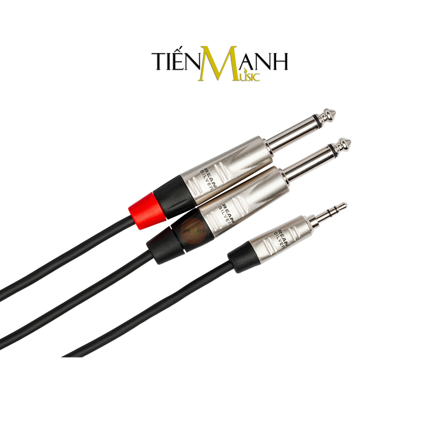 Dây Chia Tín Hiệu Chữ Y Hosa Pro REAN Dài 3m Đầu 3ly Stereo TRS Sang 2 Đầu 6ly Mono TS HMP-010Y Cable 1/4 in Hàng Chính Hãng - Kèm Móng Gẩy DreamMaker