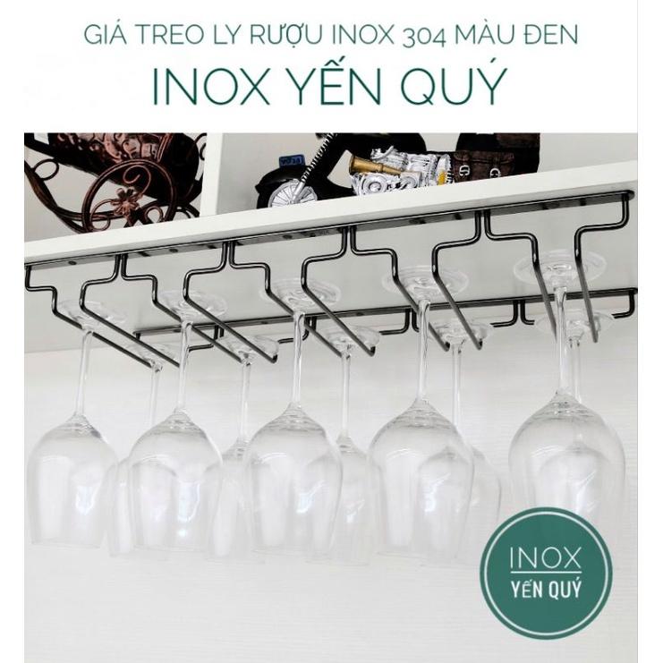 INOX 304 GIÁ KỆ TREO LY 3/4/5/6/7 HÀNG SÂU 22 / 27CM MÀU ĐEN CHỊU LỰC CHỊU NƯỚC TỐT