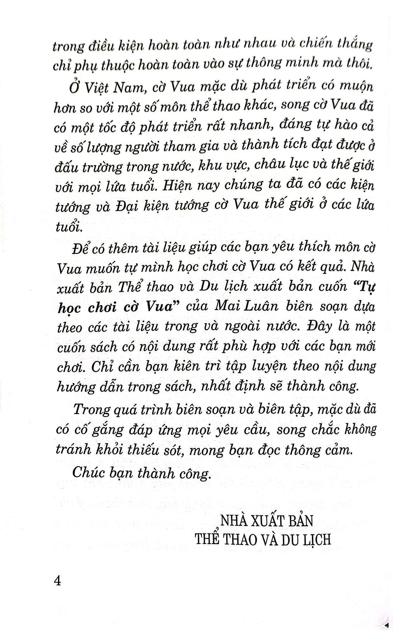 Sách - Tự Học Chơi Cờ Vua - Nước Đi Đầu Tiên Của Nhà Vô Địch
