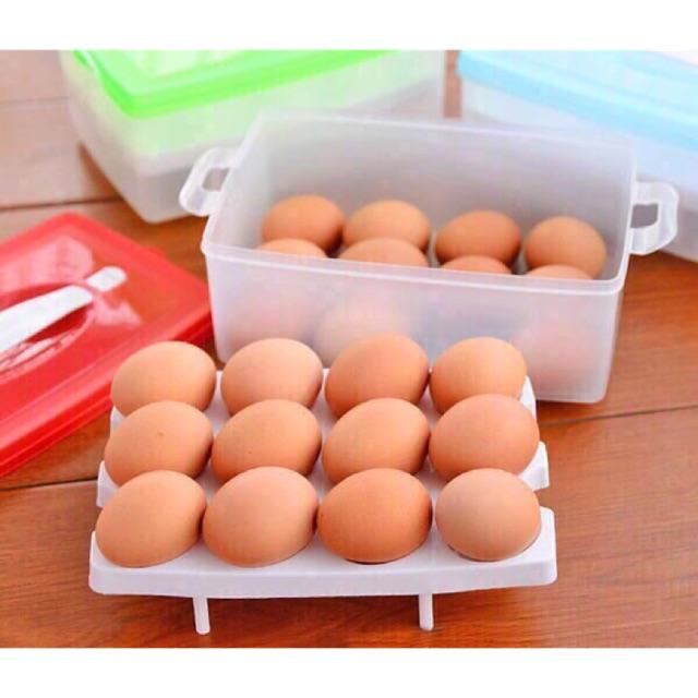 Hộp đựng trứng 2 tầng 24 quả tiện dụng
