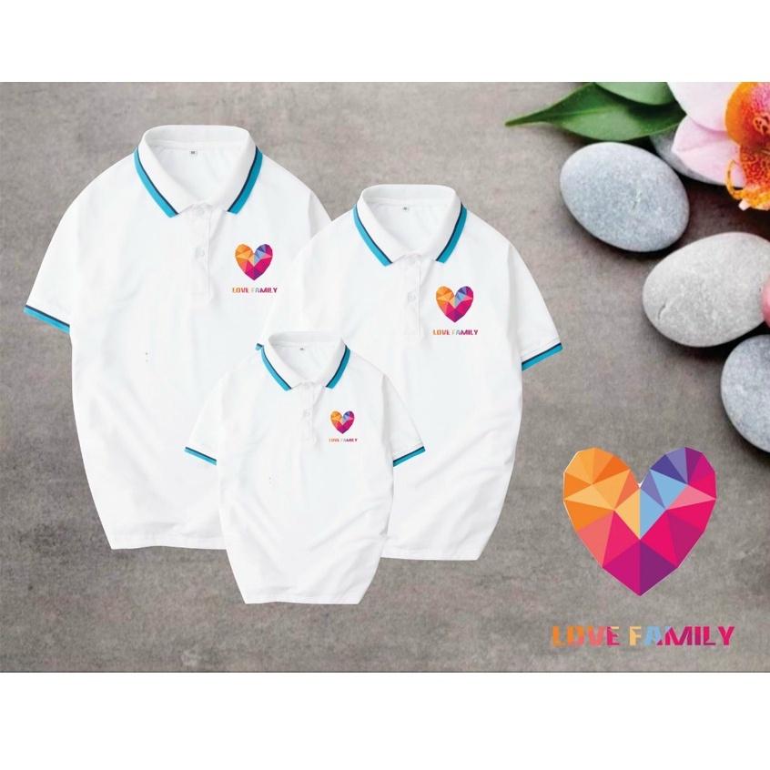 Áo Thun Gia Đình Có Cổ .Chất Liệu Poly Thái 4 Chiều Đủ Size Cho Tất Cả Các Thành Viên Trong Gia Đình Từ 8 Đến 100kg .