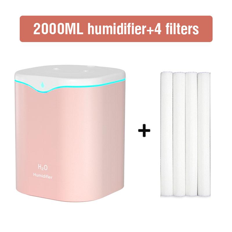 2000ML USB Máy Tạo Độ Ẩm Không Khí Máy Xông Khuếch Tán Đôi Xịt Cổng Tinh Dầu Khuếch Tán Hương Thơm Mát Phun Sương Tạo Phun Sương Tạo Ẩm Hình Ếch Con Cho Nhà Văn Phòng