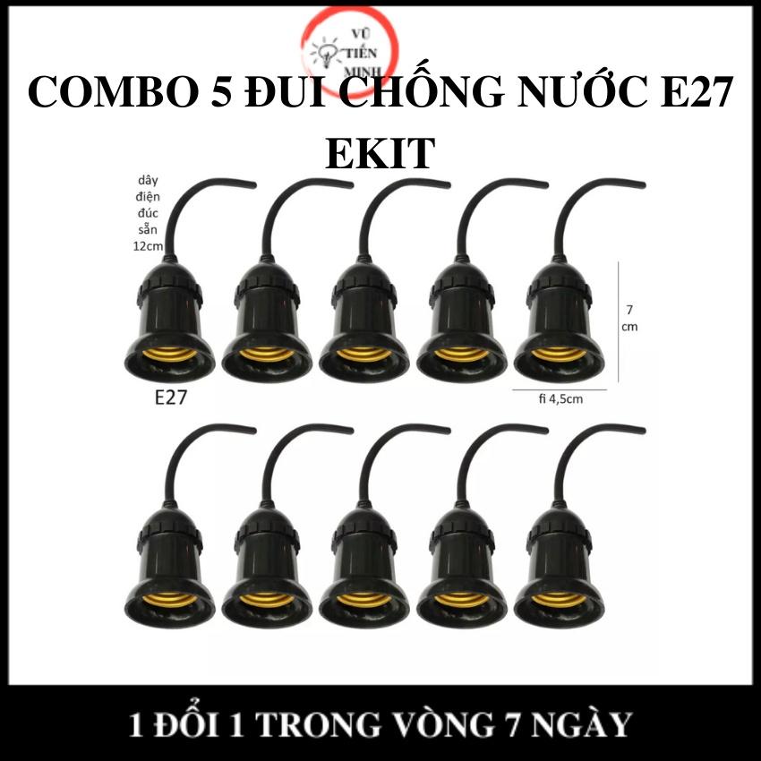 COMBO 5 đui đèn chống nước ngoài trời E27