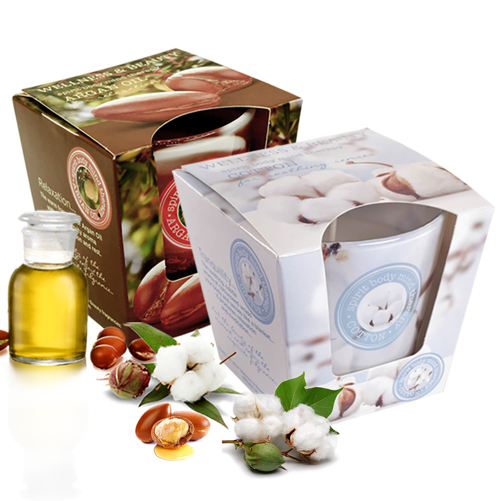 Combo 2 ly nến thơm Bartek nhập khẩu Châu Âu  Wellness &amp; Beauty 115g - hương hoa bông