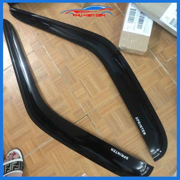 Vè che mưa ô tô Mercedes Sprinter 2006-2017-2018 Vè Đen, nhựa ABS cao cấp chắn mưa, cản bụi, trang trí xe hơi