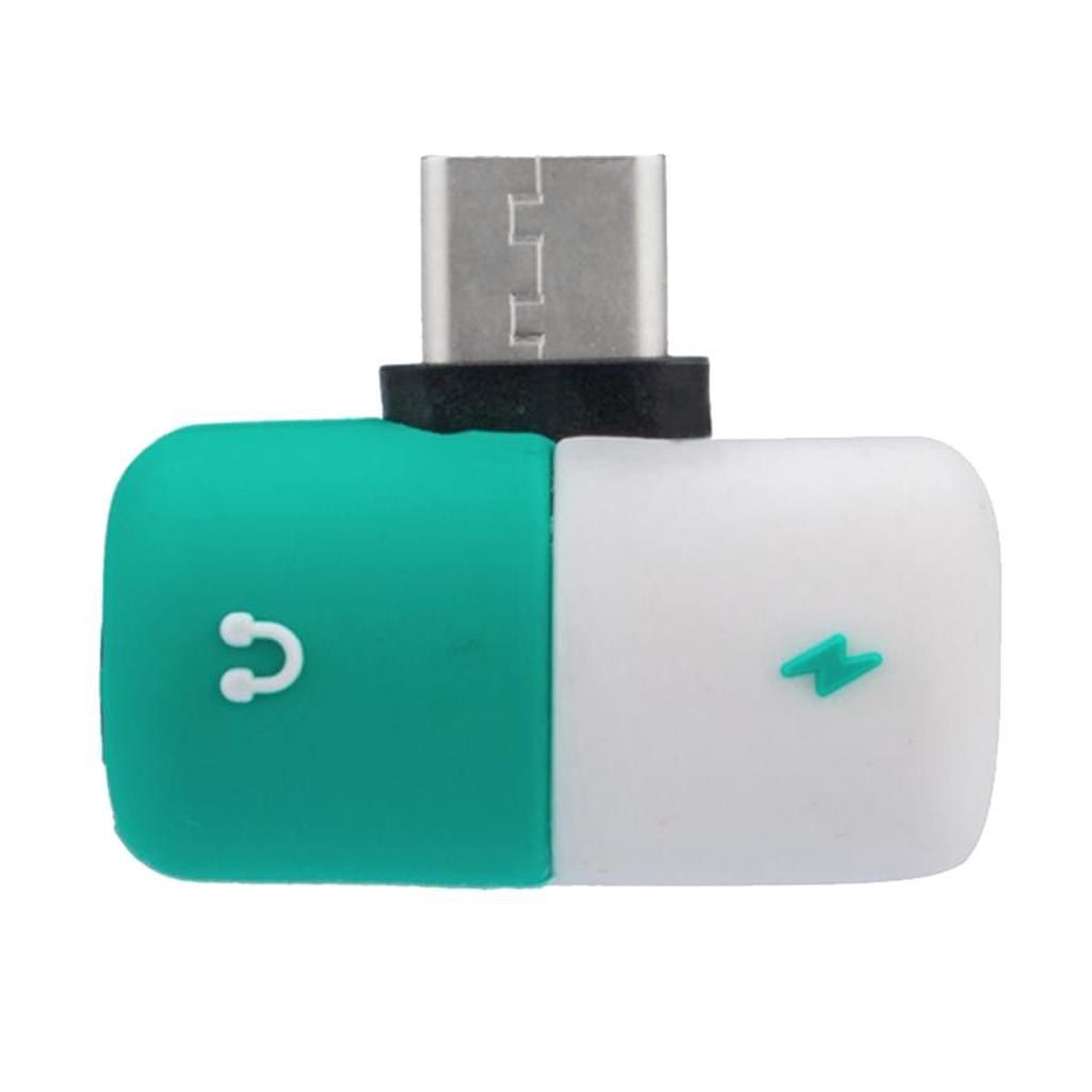 USB C type-c Headphone Audio & Charger Adapter Splitter