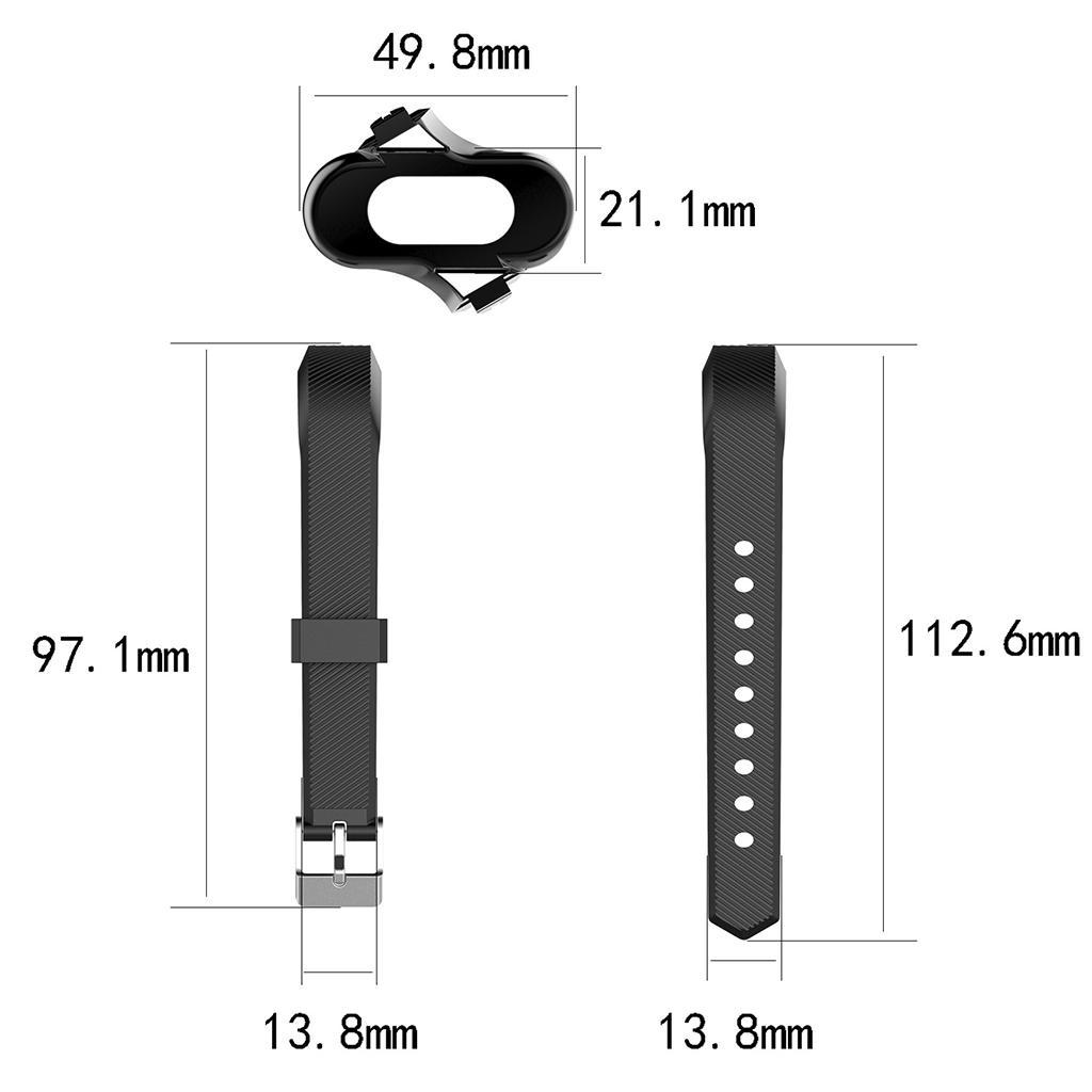 Compatible for Xiaomi Mi Band 3 Replacement Band,Replacement Wristband Smart Bracelet Strap with Metal Frame for Mi Band 3 Watch