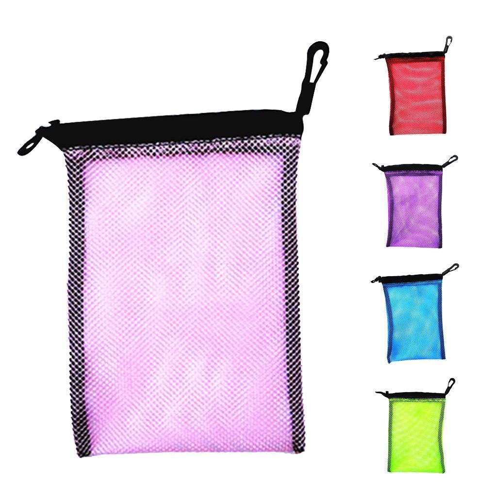 5 Pieces Dive Swimming Drawstring Mesh Bag Storage For Diving Scuba Snorkel