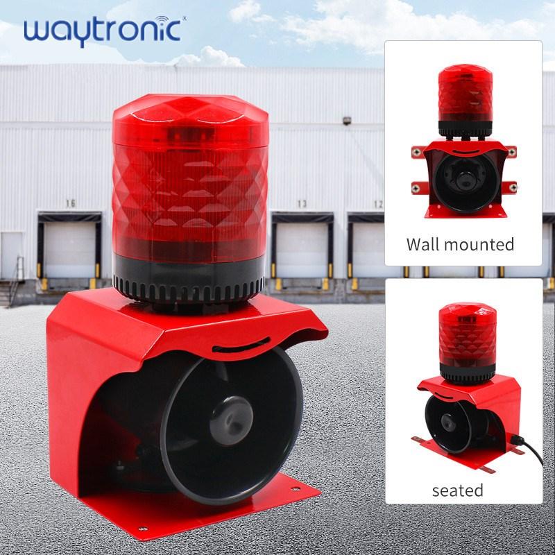 12V 24V 220V Công Nghiệp Còi Hú Khẩn Cấp Báo Động Âm Thanh Và Ánh Sáng Đèn LED Đỏ Nhấp Nháy Đèn Cảnh Báo có Điều Khiển Từ Xa