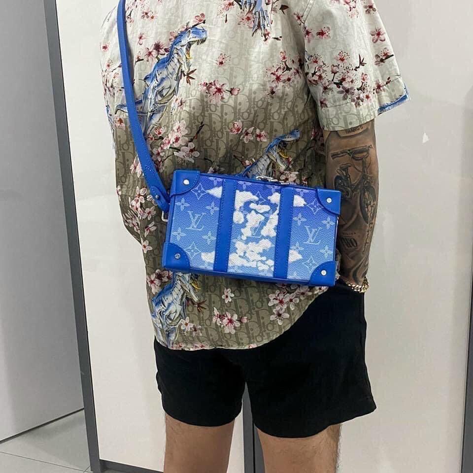 TÚI ĐEO CHÉO NAM NỮ UNISEX LV0360 SOFT TRUNK CLOUD MÀU XANH FULLBOX