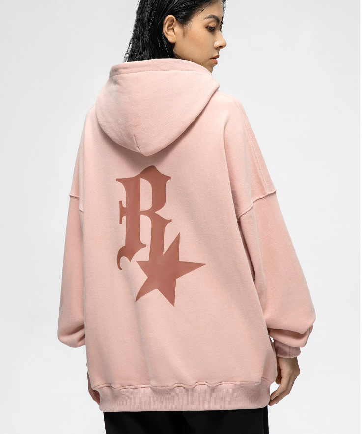 Áo hoodie unisex form rộng chữ R+Sao dài tay OneZ nỉ bông hàn quốc đẹp ,mềm mịn local brand nam nữ có mũ 2 lớp dày