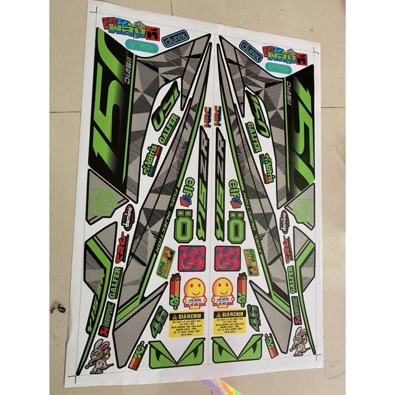 Tem rời dành cho Exciter 150 đen