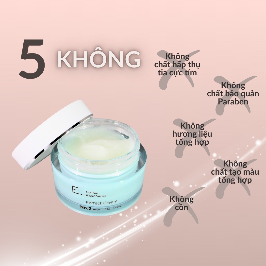 Kem dưỡng da organic E. Perfect Cream No2- All in one - xuất xứ Nhật Bản - 50gam