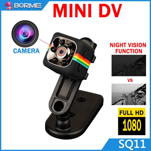 Camera Mini DV SQ11 FullHD 1080P Hỗ Trợ Hồng Ngoại Tầm Nhìn Ban Đêm Cao Cấp Hàng Nhập Khẩu