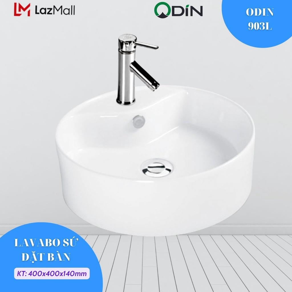 Lavabo sứ hoa văn để bàn ODIN 904L-1