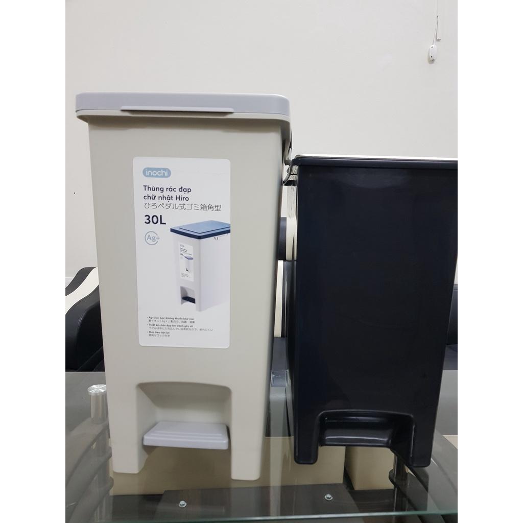 Thùng rác đạp chữ nhật Hiro 30L - Chính hãng INOCHI