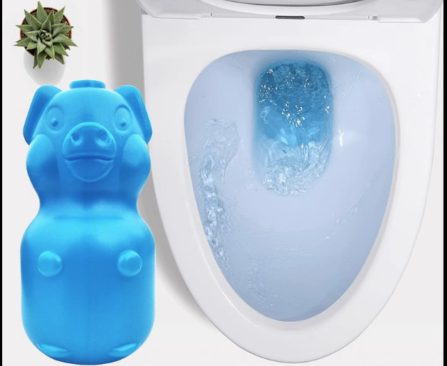 Viên Lợn lười tẩy toilet, khử mùi -  Viên khử mùi Lợn xanh thả bồn cầu giúp nhà vệ sinh luôn sạch trắng và thơm mát.