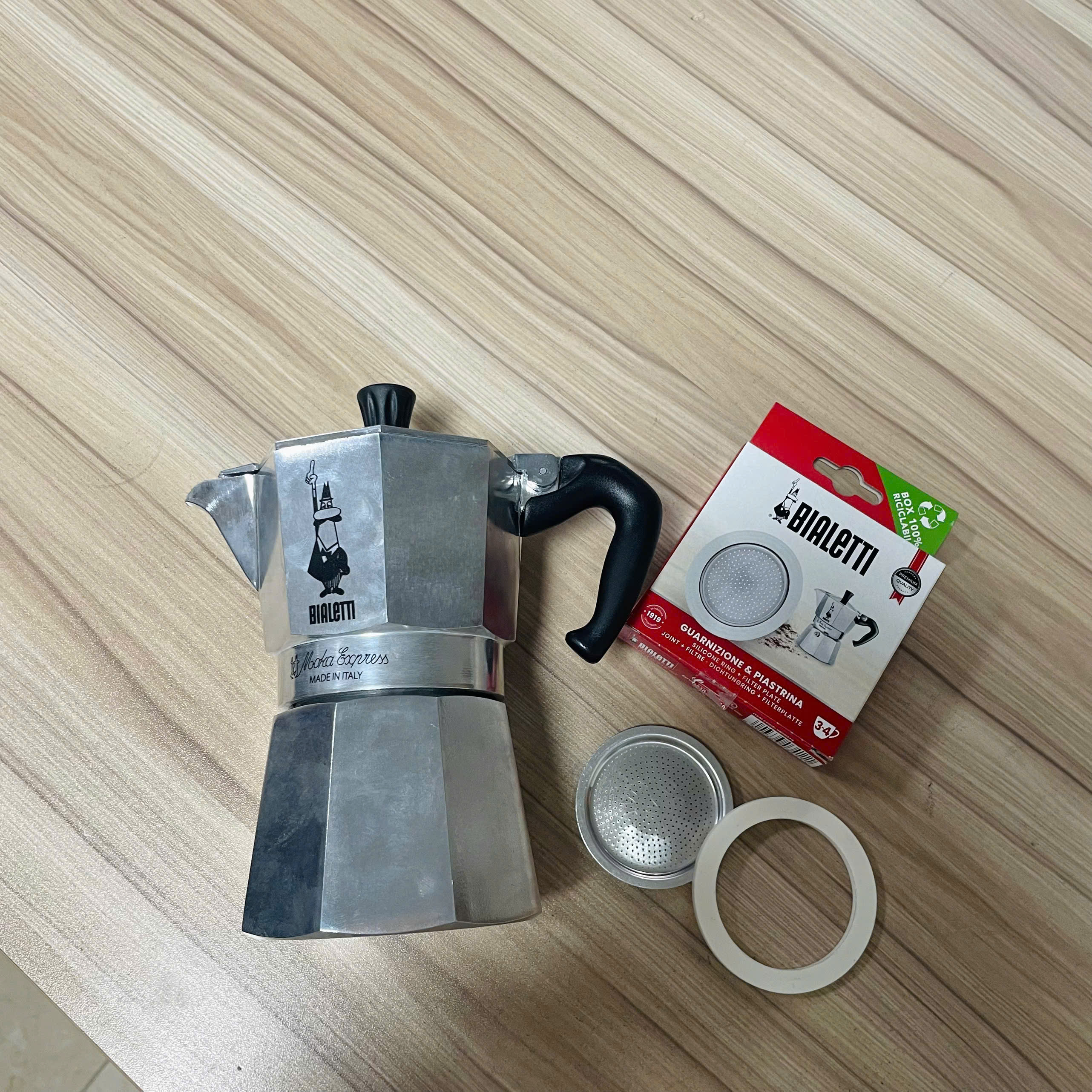 Ron cao su ấm pha cà phê Bialetti Moka Express (nhiều kích cỡ) | Hàng chính hãng