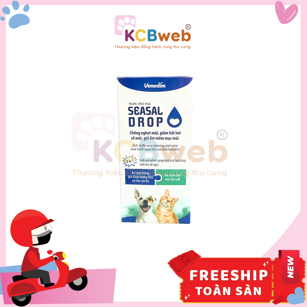 Seasal Drop nước nhỏ mũi cho chó mèo - Vemedim