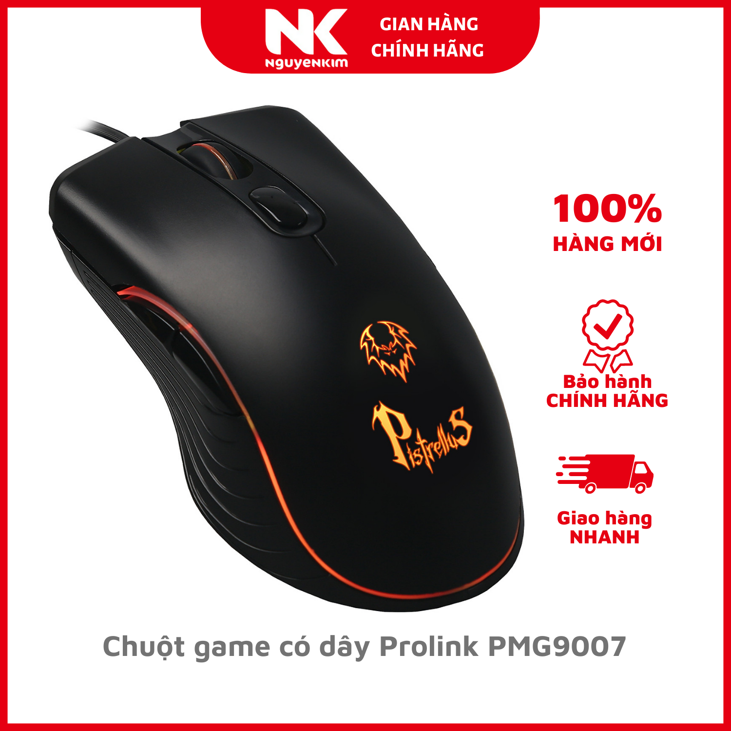 Chuột game có dây Prolink PMG9007 - Hàng Chính Hãng