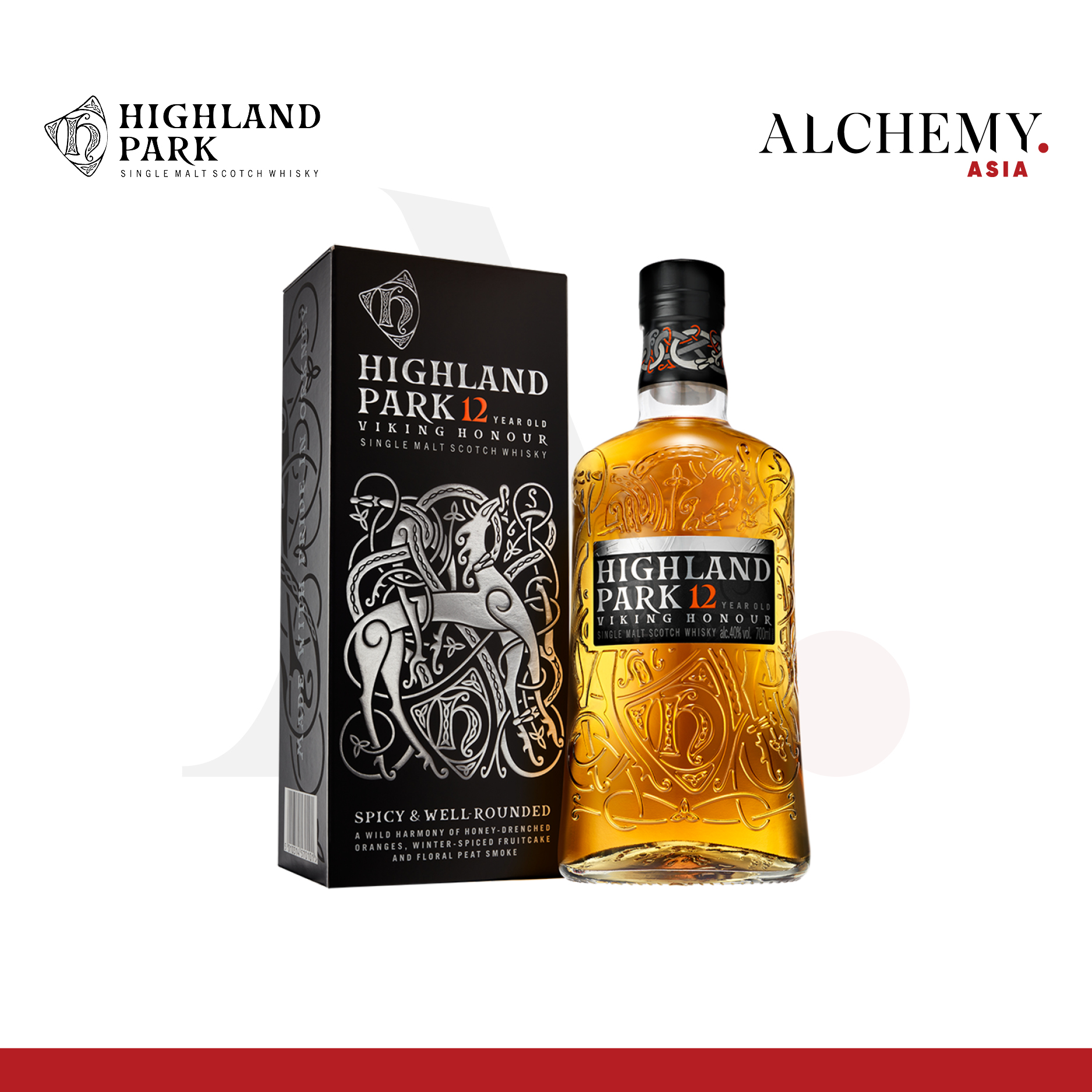 Rượu Highland Park 12 Years Old Viking Honour Single Malt Scotch Whisky 40% 1x0.7L