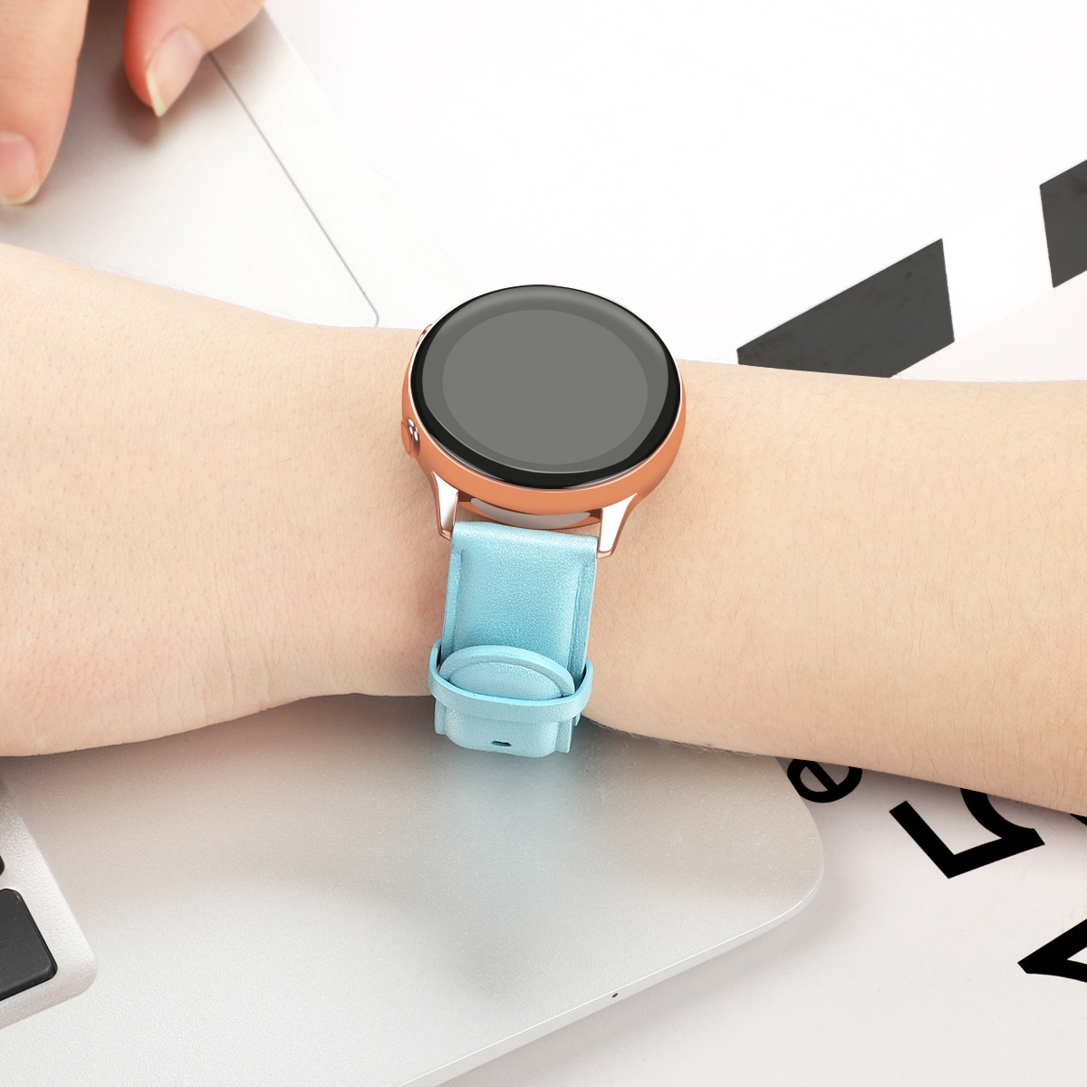 Dây Da Genuine Leather Dành Cho Galaxy Watch Active 2, Galaxy Watch Active 1, Galaxy Watch 42 (Size 20mm)