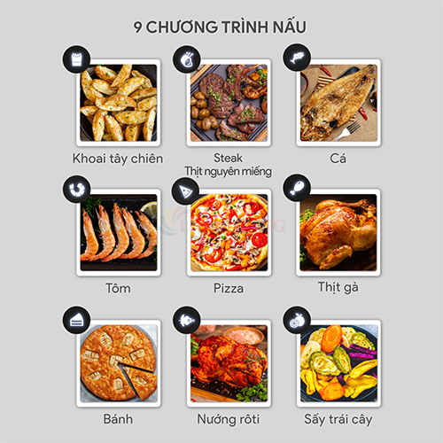 Nồi chiên không dầu Bluestone 10 lít AFB-5888 - Hàng chính hãng