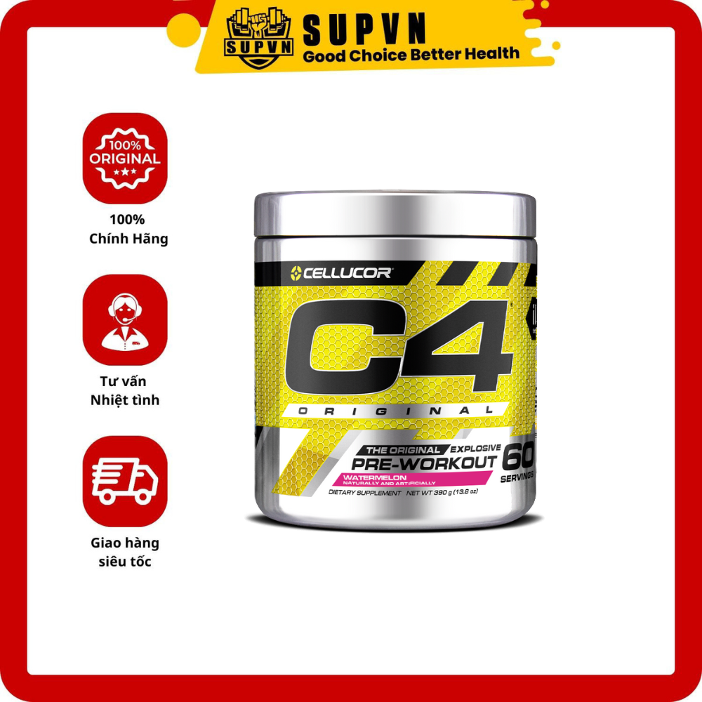 PRE WORKOUT C4 - 60 serving Hỗ trợ tăng sức mạnh C4 Cellucor