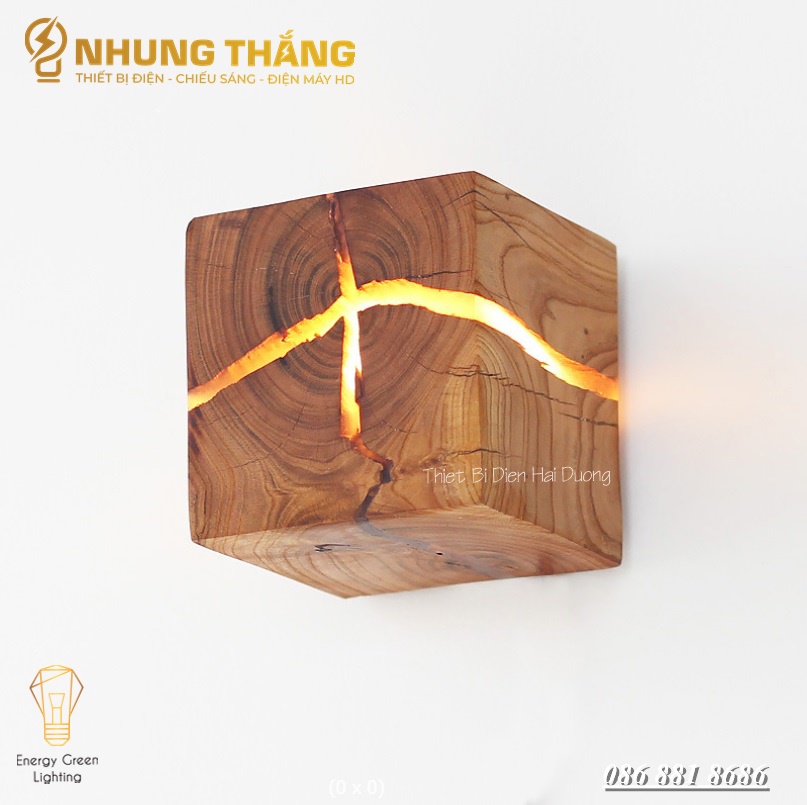 Đèn Tường Gỗ Nứt Tự Nhiên TN172 - Phong Cách Bắc Âu Độc Đáo - Trang Trí Trong Nhà , Cầu Thang , Hành Lang - Có Video