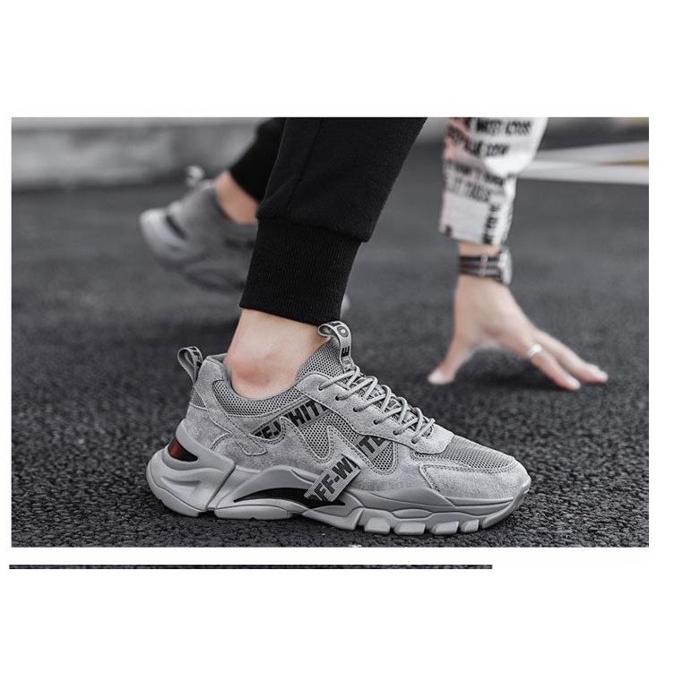 Giày Thể Thao Nam Tăng Chiều Cao 4cm S07 Có 2 màu xám và trắng