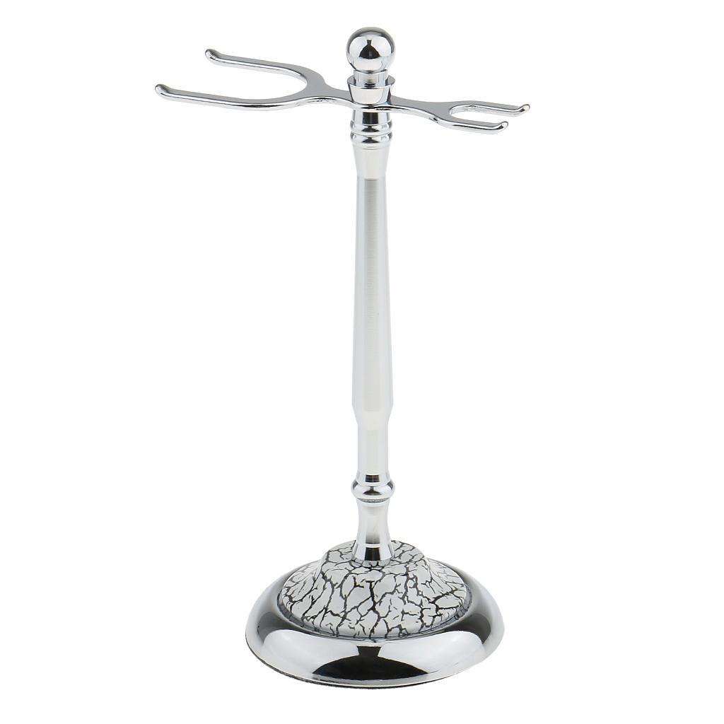 Removable Alloy Double Edge Men's Shaving Brush Straight Holder Stand Razors