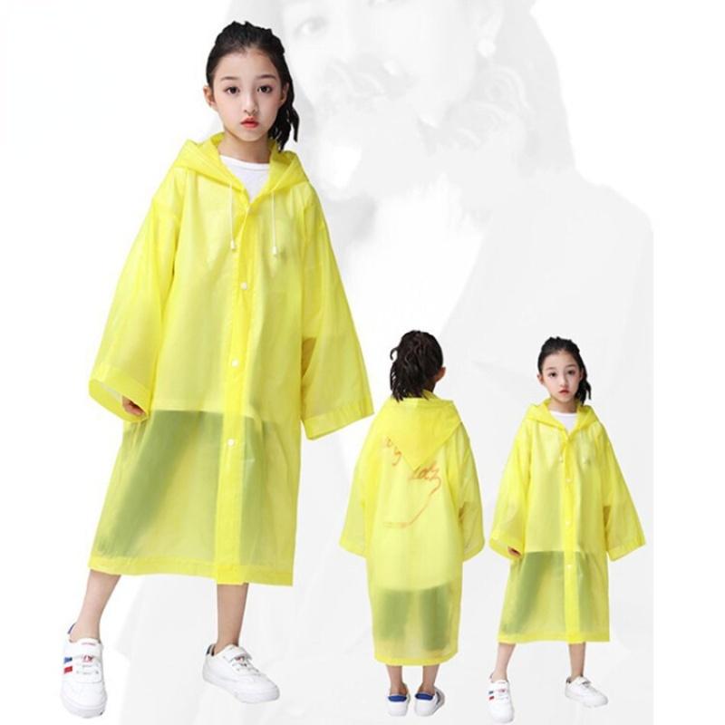 Áo Mưa Thời Trang Dễ Thương Cho Bé Trai + Gái Áo Mưa Màu Trơn Thiết Kế Đơn Giản Thời Trang Dành Cho Bé