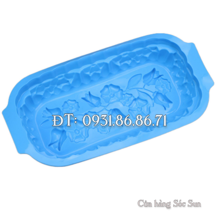 Khuôn silicon hình chữ nhật các loại hoa loại 32 cm - Mã số 1127
