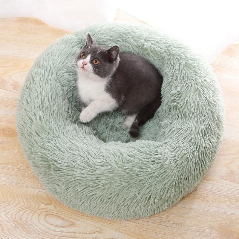 Hình ảnh Ổ Cho Chó Mèo - nệm Cho Chó Mèo - Đệm tròn bằng vải lông mịn màng êm ái cho thú cưng chó mèo