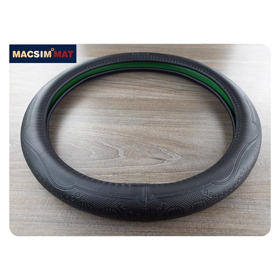 Bọc vô lăng cao cấp Macsim mã L611 chất liệu da thật - Khâu tay 100% size M màu be,nâu, đen