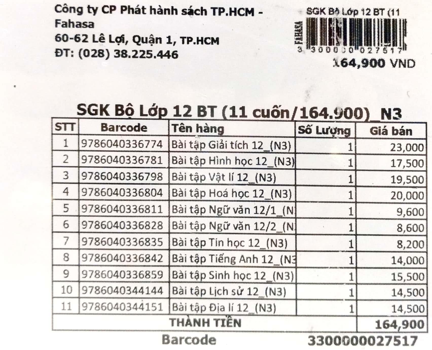 Sách Giáo Khoa Bộ Lớp 12 - Sách Bài Tập (Bộ 11 Cuốn) (2023)